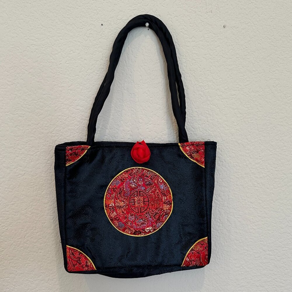 Chinese Style Purse (Black & Red)